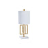 Lámpara de mesa DKD Home Decor Dorado Metal Blanco 220 V 50 W 25 x 25 x 60 cm
