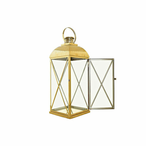 Faroles DKD Home Decor Cristal Dorado Metal 23 x 23 x 60 cm