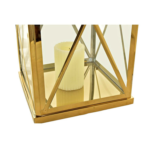 Faroles DKD Home Decor Cristal Dorado Metal 23 x 23 x 60 cm