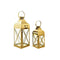 Faroles DKD Home Decor Cristal Dorado Metal 19 x 19 x 47 cm
