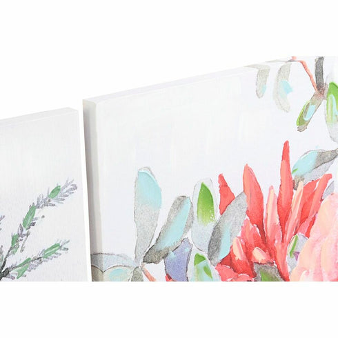 Cuadro DKD Home Decor 150,5 x 2,7 x 60 cm Flores Shabby Chic (2 Unidades)