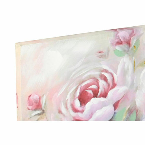 Cuadro DKD Home Decor 80 x 3 x 80 cm Flores Shabby Chic (2 Unidades)