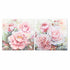Cuadro DKD Home Decor 80 x 3 x 80 cm Flores Shabby Chic (2 Unidades)
