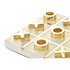 Juego Tres en Raya DKD Home Decor Metal Mármol 14 x 14 x 2,5 cm