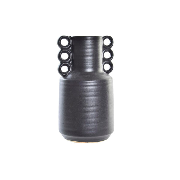 Jarrón DKD Home Decor Negro Porcelana Moderno 14 x 14 x 25 cm