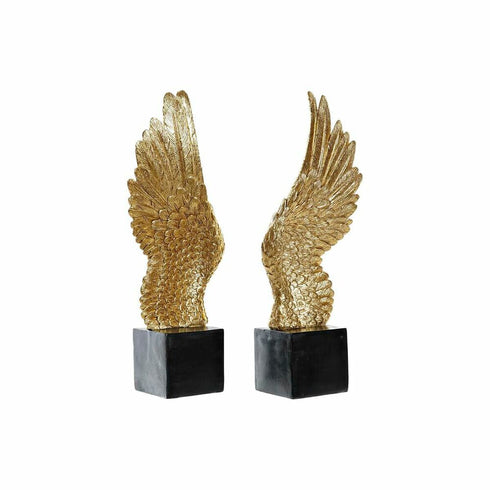 Figura Decorativa DKD Home Decor Negro Dorado Neoclásico 13,5 x 8 x 34,5 cm (2 Unidades)