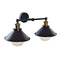 Lámpara de Pared DKD Home Decor Negro Dorado Metal 220 V 50 W (52 x 24 x 20 cm)