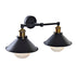 Lámpara de Pared DKD Home Decor Negro Dorado Metal 220 V 50 W (52 x 24 x 20 cm)