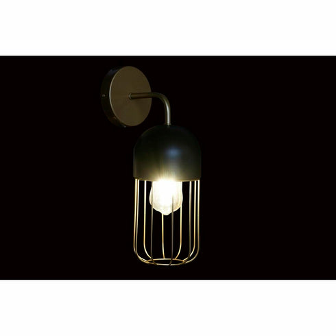 Lámpara de Pared DKD Home Decor Negro Dorado Metal 220 V 50 W (15 x 19 x 34 cm)