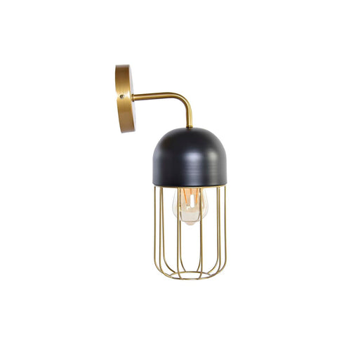Lámpara de Pared DKD Home Decor Negro Dorado Metal 220 V 50 W (15 x 19 x 34 cm)