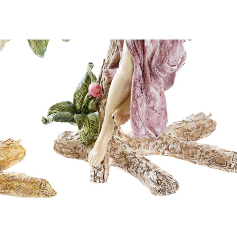 Figura Decorativa DKD Home Decor 17 x 11 x 26,5 cm Amarillo Hada Malva (2 Unidades)