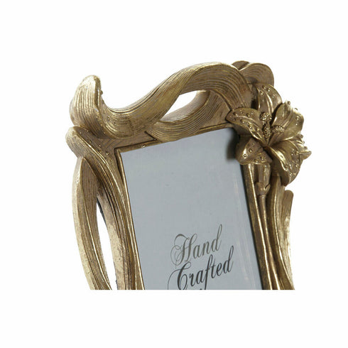 Marco de Fotos DKD Home Decor Dorado Resina Flor 21,3 x 3,5 x 25,6 cm