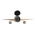 Reloj de Pared DKD Home Decor Avión Negro Dorado Hierro (145 x 20 x 43 cm)