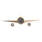 Reloj de Pared DKD Home Decor Avión Negro Dorado Hierro (145 x 20 x 43 cm)