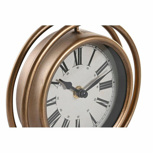 Reloj de Mesa DKD Home Decor Dorado Hierro Madera MDF Tradicional 16,5 x 5,5 x 27 cm