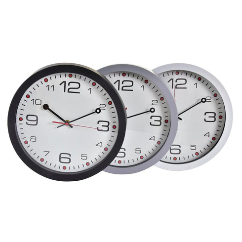 Reloj de Pared DKD Home Decor Blanco Negro Gris Blanco/Negro PVC Metal Cristal 3 Piezas 30 x 40 cm 30 x 4,3 x 30 cm