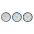 Reloj de Pared DKD Home Decor Beige Gris Turquesa PVC Cristal 3 Piezas 30 x 4,3 x 30 cm