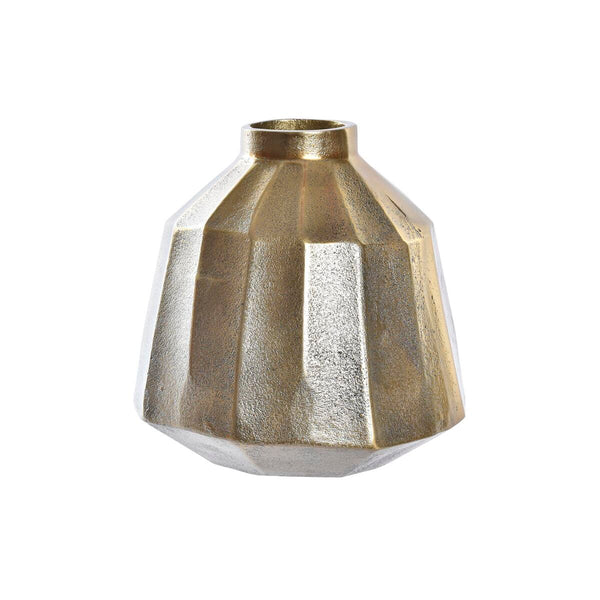 Jarrón DKD Home Decor Dorado Aluminio Moderno (22 x 22 x 22 cm)