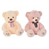 Oso de Peluche DKD Home Decor Lazo Beige Marrón Infantil Oso 40 x 40 x 50 cm (2 Unidades)