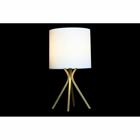 Lámpara de mesa DKD Home Decor 30 x 30 x 56 cm Dorado Metal Blanco 220 V 50 W
