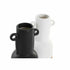 Jarrón DKD Home Decor Cerámica Negro Marrón Cuerda Blanco 12 x 12 x 29 cm (2 Unidades)