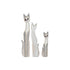 Set de Figuras DKD Home Decor Gris Beige Gatos Madera de albasia (17 x 6 x 100 cm) (17 x 8 x 99 cm)