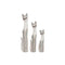 Set de Figuras DKD Home Decor Gris Beige Gatos Madera de albasia (17 x 6 x 100 cm) (17 x 8 x 99 cm)