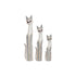 Set de Figuras DKD Home Decor Gris Beige Gatos Madera de albasia (17 x 6 x 100 cm) (17 x 8 x 99 cm)