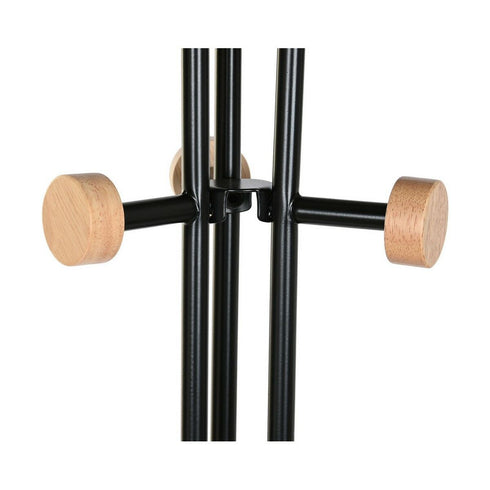 Perchero de Pie DKD Home Decor Negro Metal Madera (30 x 30 x 177 cm)