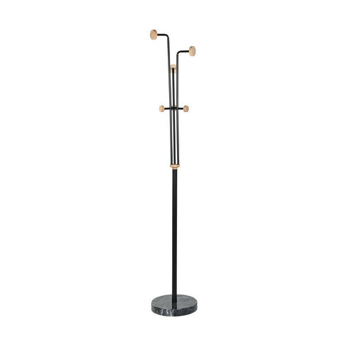 Perchero de Pie DKD Home Decor Negro Metal Madera (30 x 30 x 177 cm)