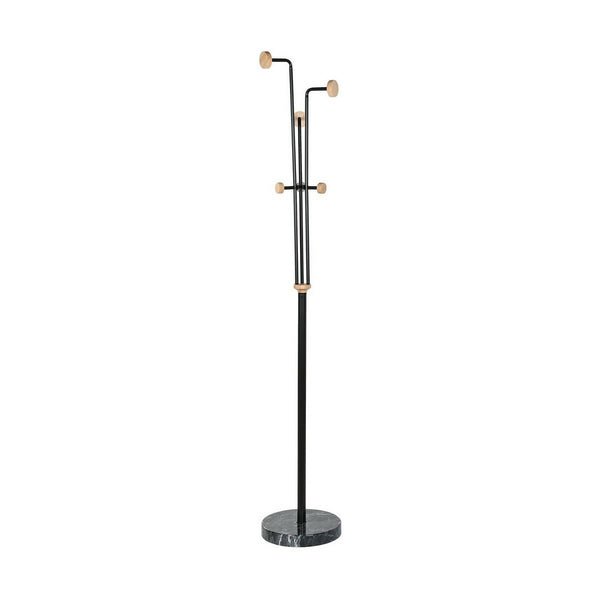Perchero de Pie DKD Home Decor Negro Metal Madera (30 x 30 x 177 cm)