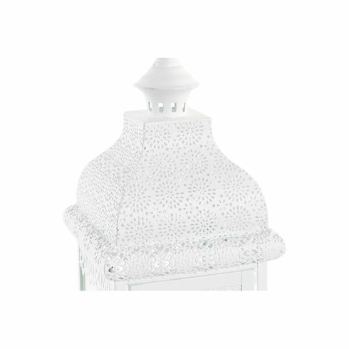 Faroles DKD Home Decor Cristal Metal Blanco (19 x 19 x 58 cm)