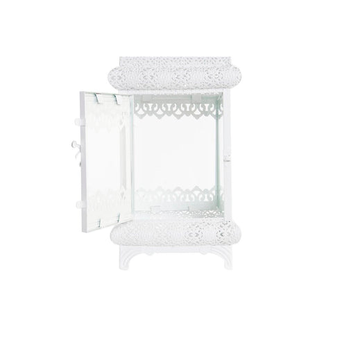 Faroles DKD Home Decor Cristal Metal Blanco (19 x 19 x 58 cm)