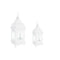 Faroles DKD Home Decor Cristal Metal Blanco (19 x 19 x 58 cm)