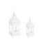 Faroles DKD Home Decor Cristal Metal Blanco (19 x 19 x 58 cm)