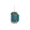 Lámpara de Techo DKD Home Decor Cristal Azul Dorado Latón 50 W (22 x 23 x 29 cm)