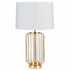 Lámpara de mesa DKD Home Decor Blanco Dorado Plateado Metal 50 W 220 V (2 Unidades)