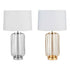Lámpara de mesa DKD Home Decor Blanco Dorado Plateado Metal 50 W 220 V (2 Unidades)