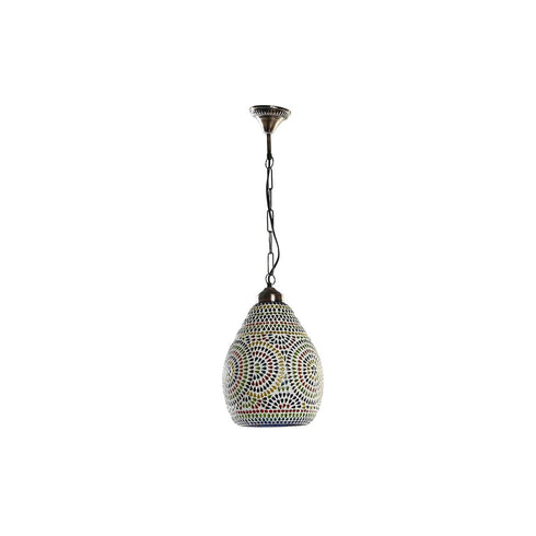 Lámpara de Techo DKD Home Decor Cristal Metal Multicolor 25 W 23 x 23 x 33 cm (2 Unidades)