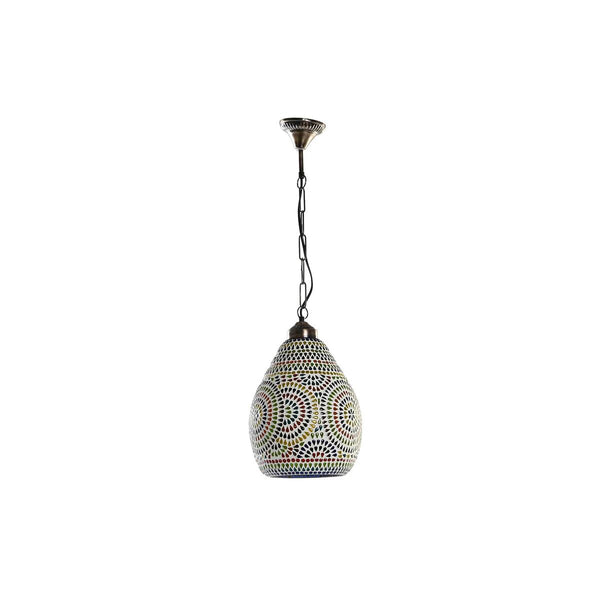 Lámpara de Techo DKD Home Decor Cristal Metal Multicolor 25 W 23 x 23 x 33 cm (2 Unidades)