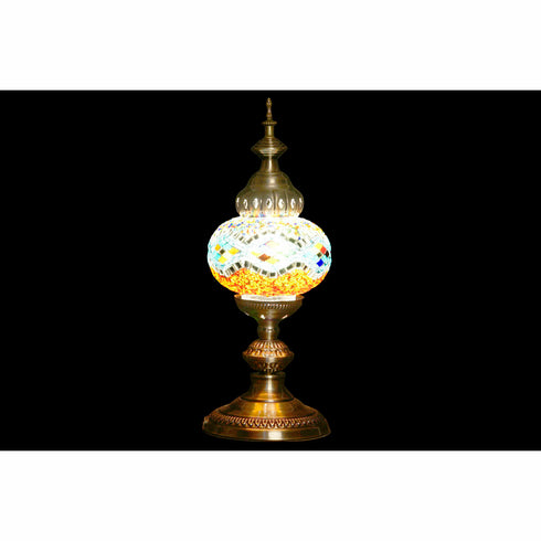 Lámpara de mesa DKD Home Decor Multicolor Metal Cristal 50 W 250 V 15 x 15 x 41 cm 15 x 15 x 36 cm (2 Unidades)