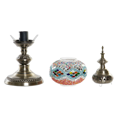 Lámpara de mesa DKD Home Decor Multicolor Metal Cristal 50 W 250 V 15 x 15 x 41 cm 15 x 15 x 36 cm (2 Unidades)
