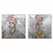 Cuadro DKD Home Decor Colonial Africana Lacado 82 x 4,5 x 82 cm (2 Unidades)
