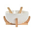 Ensaladera DKD Home Decor 27 x 29 x 14 cm Natural Porcelana Blanco 3 Piezas