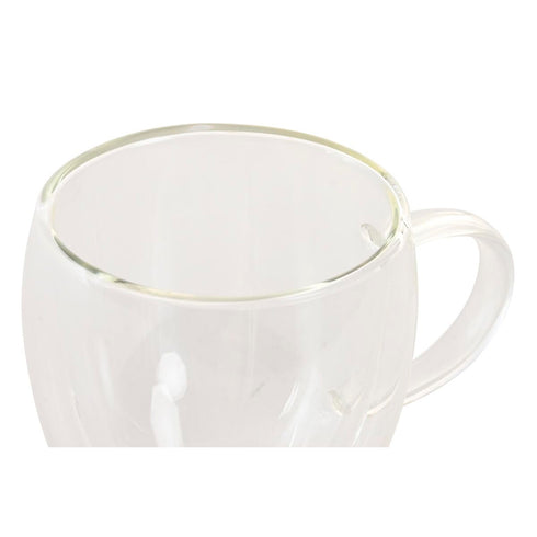 Juego de Tazas de Café DKD Home Decor 250 ml Cristal Transparente Vidrio de Borosilicato