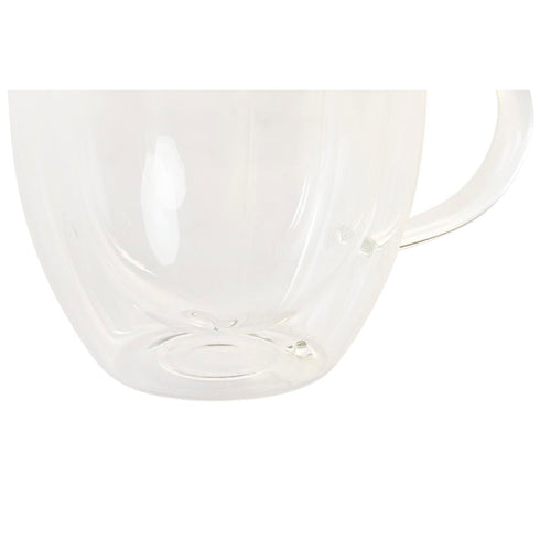 Juego de Tazas de Café DKD Home Decor 250 ml Cristal Transparente Vidrio de Borosilicato