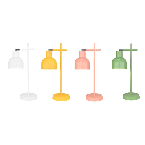 Lámpara de mesa DKD Home Decor 24 x 15 x 46 cm Rosa Metal Blanco Verde Amarillo 220 V 50 W 4 Piezas
