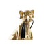 Lámpara de mesa DKD Home Decor Perro Dorado Resina 25 W (25,5 x 16,5 x 36 cm)