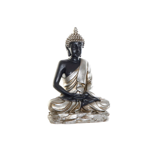 Figura Decorativa DKD Home Decor Negro Plateado Buda Oriental 50 x 30 x 74 cm