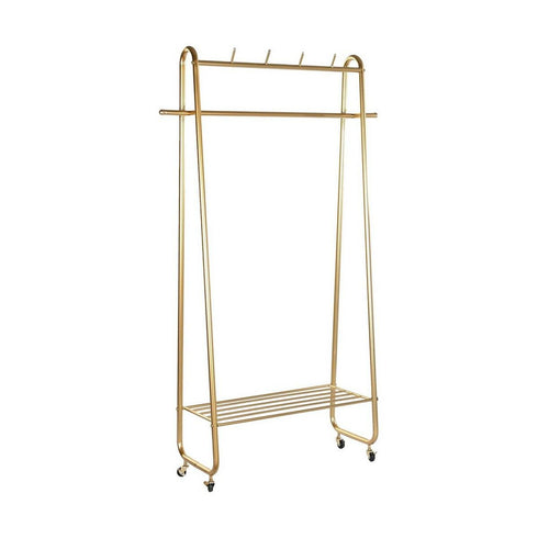 Perchero con Ruedas DKD Home Decor Dorado Metal 105 x 36 x 177 cm
